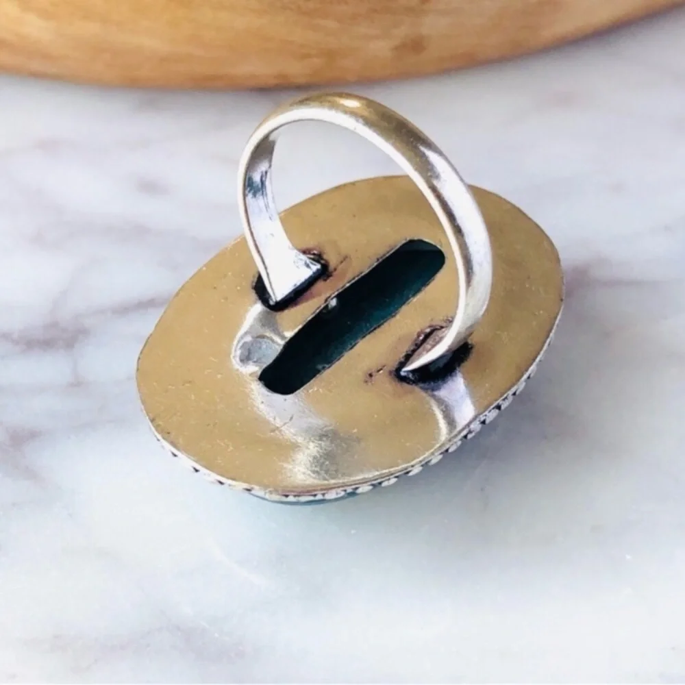 Apatite Silver Ring